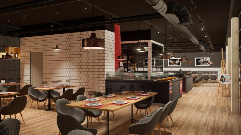 Simulazione immersiva ristorante