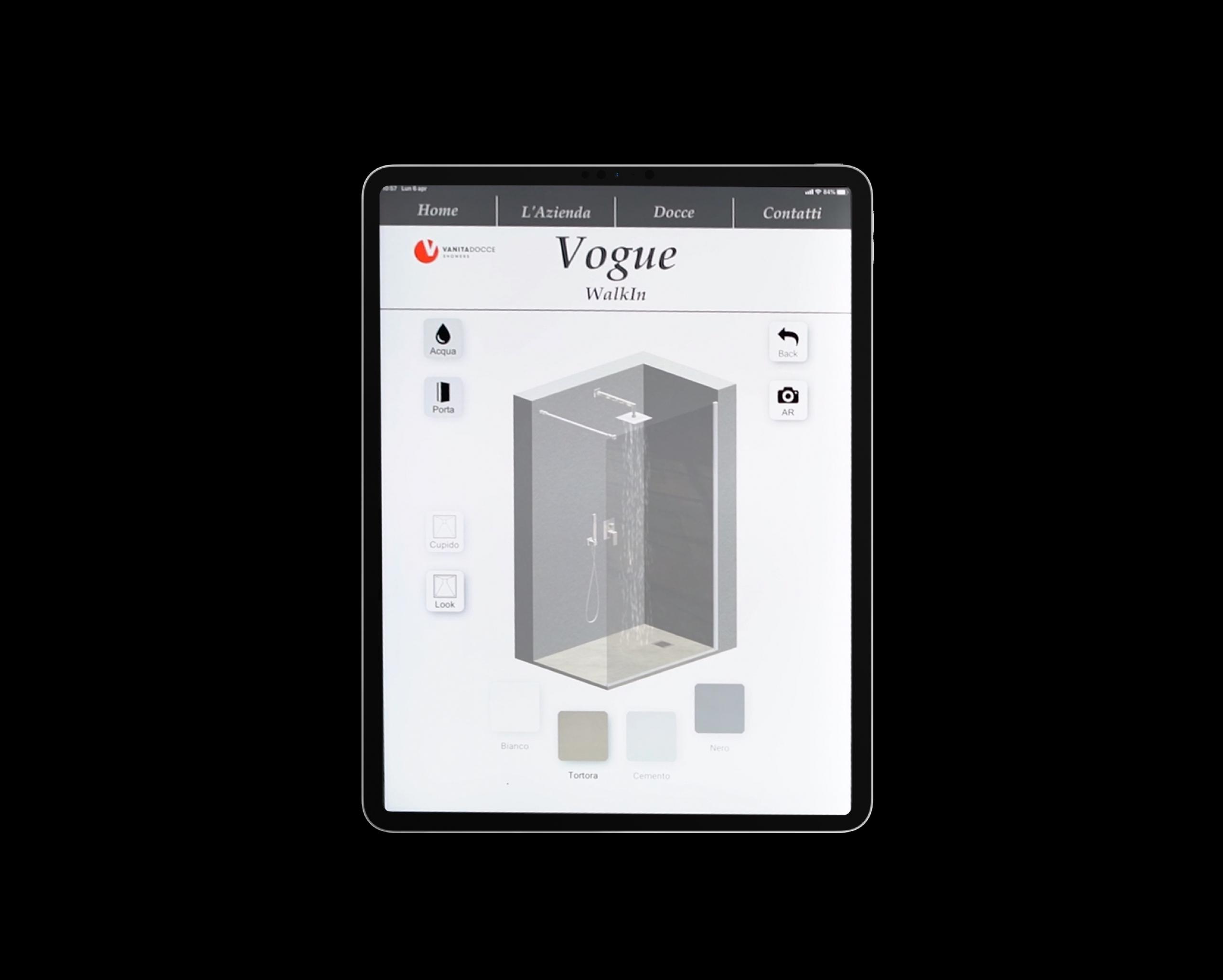 Applicazione AR per Vanità Docce